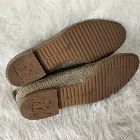 Paul Green Perry Perforated Metallic Gold Suede Leather Loafers UK 6.5 US 9 - Picture 6 of 8